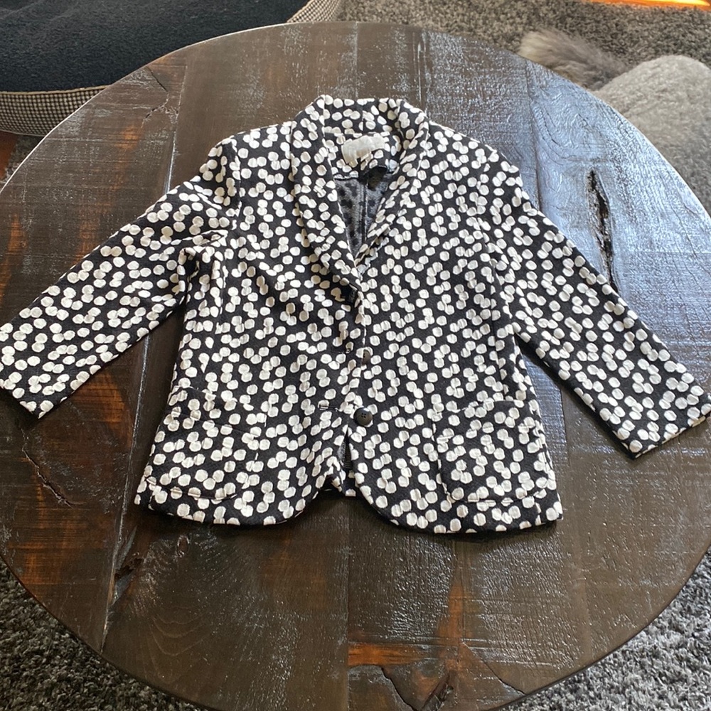 Black and white blazer